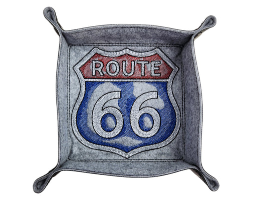 Route 66 sign dice tray - Rowan Gate