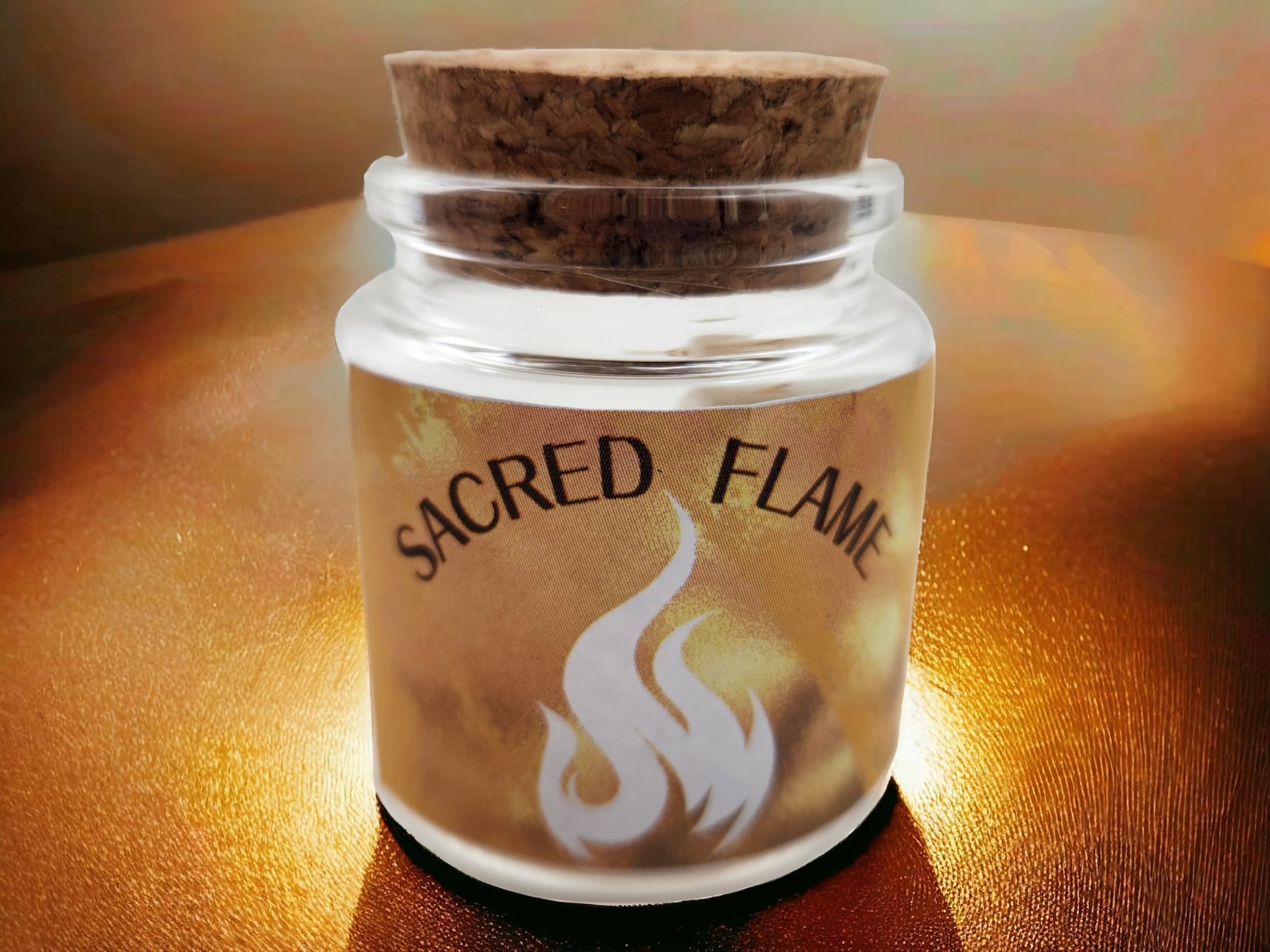 Sacred Flame spell dice jar - Rowan Gate