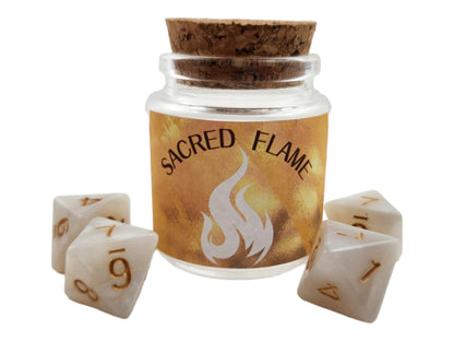 Sacred Flame spell dice jar - Rowan Gate