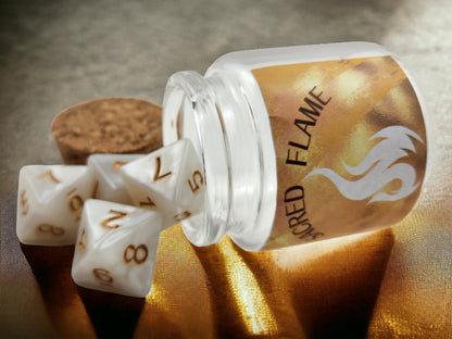 Sacred Flame spell dice jar - Rowan Gate