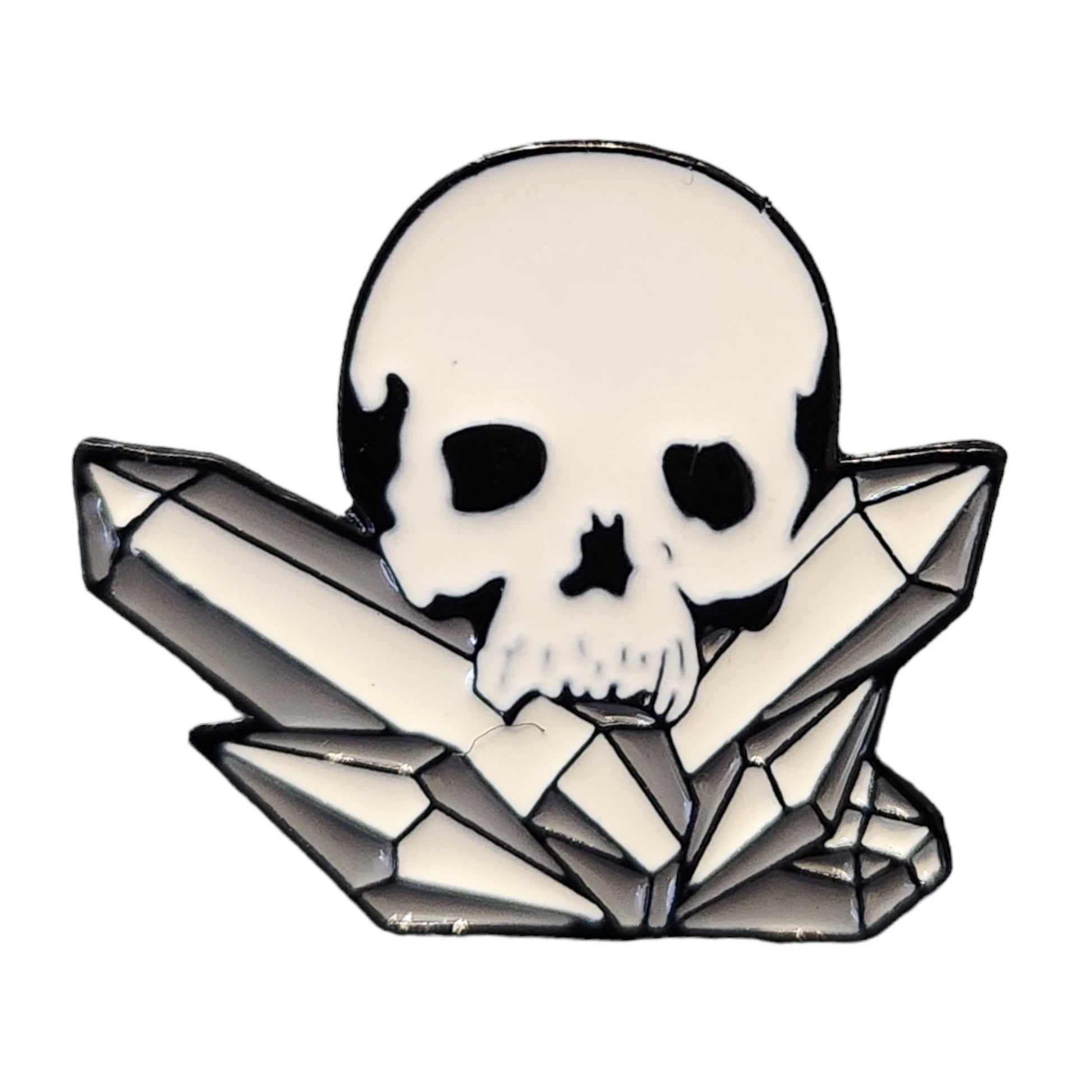 Skull and Crystal enamel pin - Rowan Gate