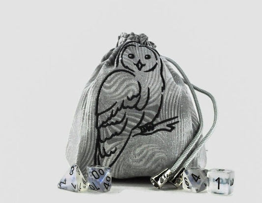 Snow owl dice bag - Rowan Gate