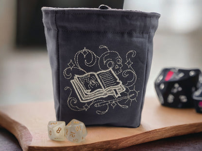 Spell book dice bag. - Rowan Gate