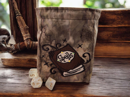 Spell book dice bag/Extra large - Rowan Gate