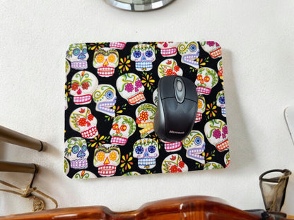 Sugar Skull themed desk set, mouse pad, coaster - Rowan Gate