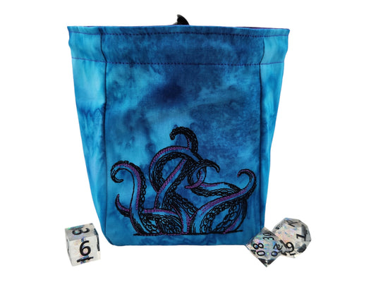 tentacle dice bag, purple - Rowan Gate