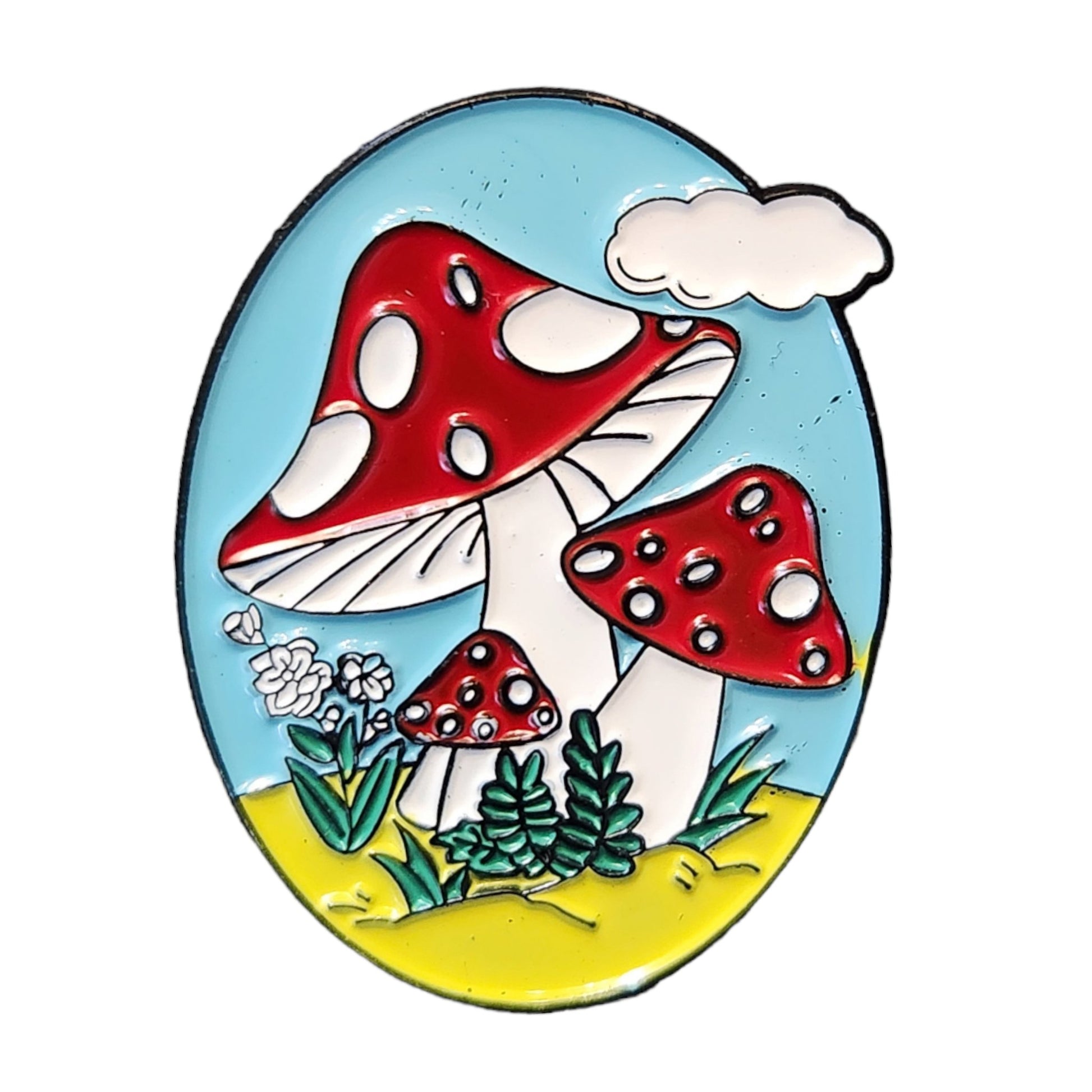 Toadstool Enamel Pin - Rowan Gate