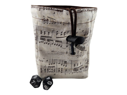 Treble Clef Dragon Dice Bag - Rowan Gate