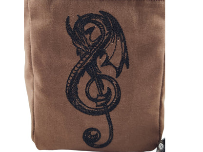 Treble Clef Dragon Dice Bag - Rowan Gate