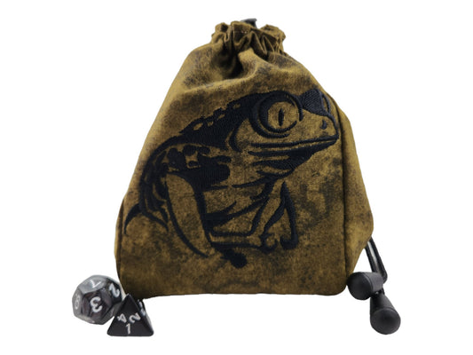 Tree Frog dice bag/ extra large - Rowan Gate