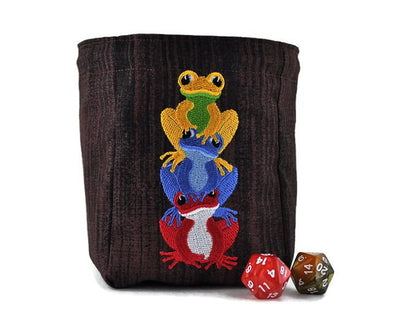 Trio of Frogs dice bag - Rowan Gate