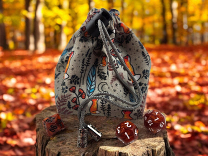 Woodland Fox dice bag - Rowan Gate