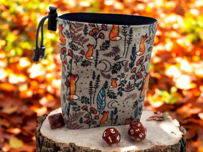 Woodland Fox dice bag - Rowan Gate