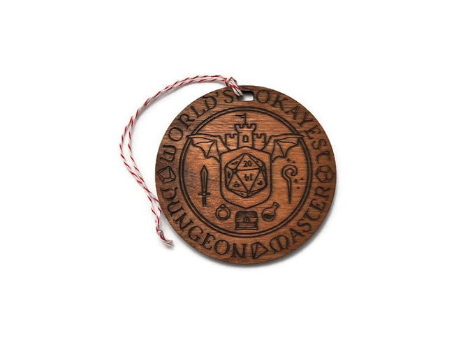 World's Okayest DM dnd Ornament - English Chestnut - Rowan Gate