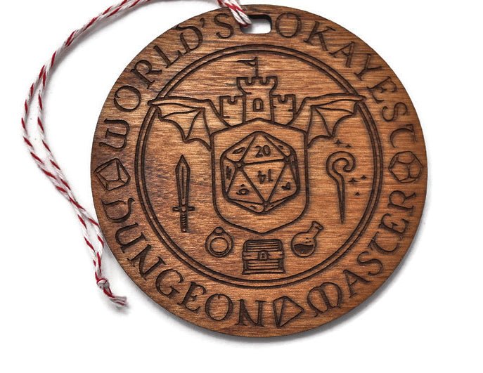 World's Okayest DM dnd Ornament - English Chestnut - Rowan Gate