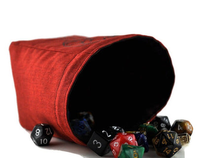 fox dice bag, polyhedral dice bag, dnd, best dice bag, D20 dice bag, RPG dice bag,