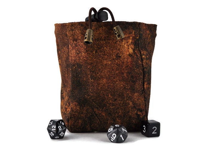 D&D Wolf Dice Bag, Faux leather game bag
